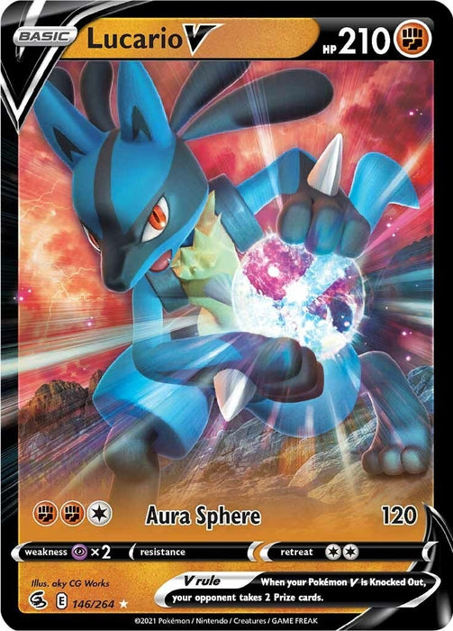 Image for Lucario V (146/264) (Holofoil) [SWSH08: Fusion Strike] - Pokemon