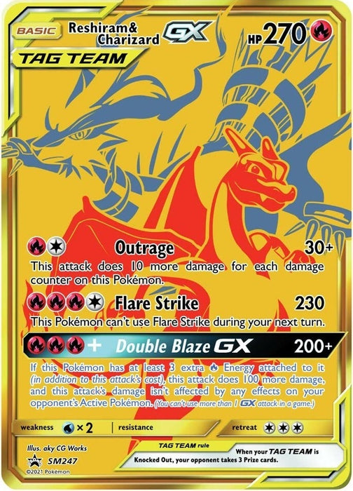 Image for Reshiram & Charizard GX - SM247 (SM247) (Holofoil) [SM Promos] - Pokemon