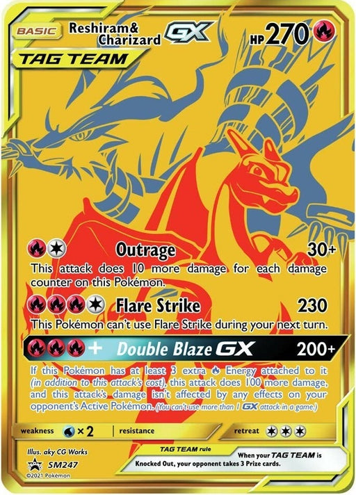 Image for Reshiram & Charizard GX - SM247 (SM247) (Holofoil) [SM Promos] - Pokemon