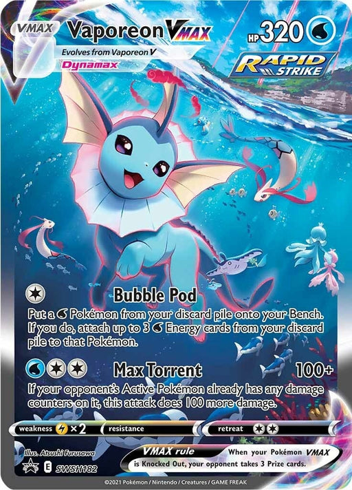 Image for Vaporeon VMAX - SWSH182 (SWSH182) (Holofoil) [SWSH: Sword & Shield Promo Cards] - Pokemon