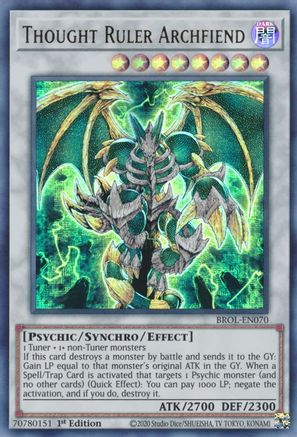 Thought Ruler Archfiend (BROL-EN070) 1st Edition [Brothers of Legend]