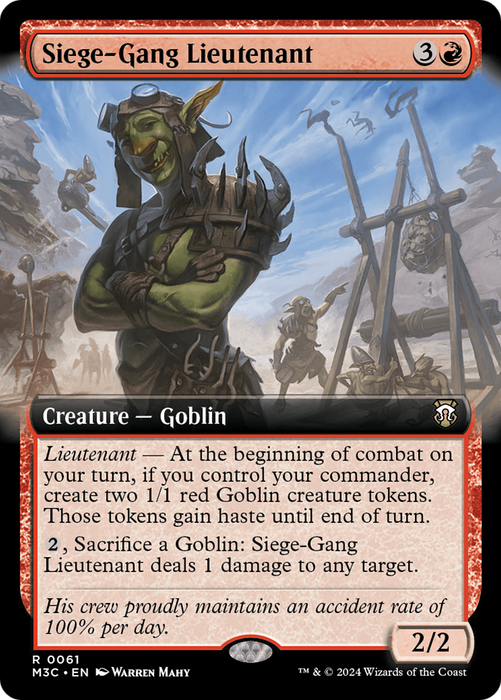 Siege-Gang Lieutenant (Extended Art) [M3C-061] Foil - Modern Horizons 3 Commander