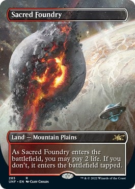 Image for Sacred Foundry (Borderless) (285) [Unfinity] - Magic: The Gathering