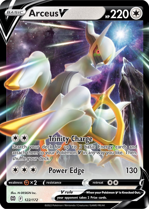 Image for Arceus V (122/172) (Holofoil) [SWSH09: Brilliant Stars] - Pokemon