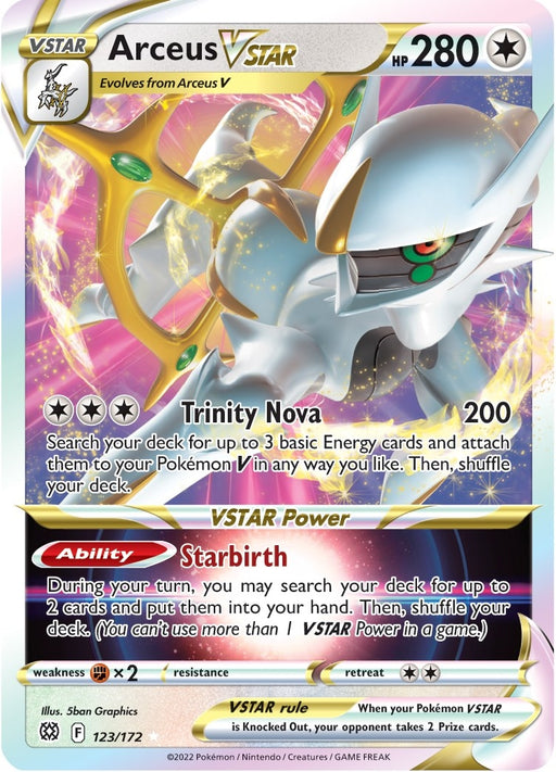 Image for Arceus VSTAR (123/172) (Holofoil) [SWSH09: Brilliant Stars] - Pokemon