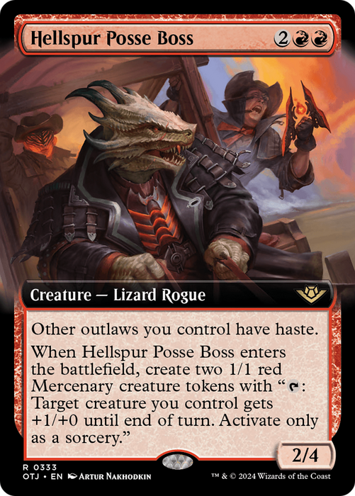 Hellspur Posse Boss (Extended Art) [OTJ-333] Foil - Outlaws of Thunder Junction