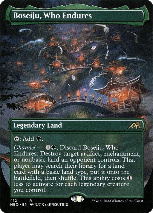 Image for Boseiju, Who Endures (Borderless) (412) (Foil) [Kamigawa: Neon Dynasty] - Magic: The Gathering
