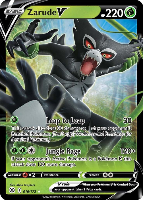 Image for Zarude V (016/172) (Holofoil) [SWSH09: Brilliant Stars] - Pokemon