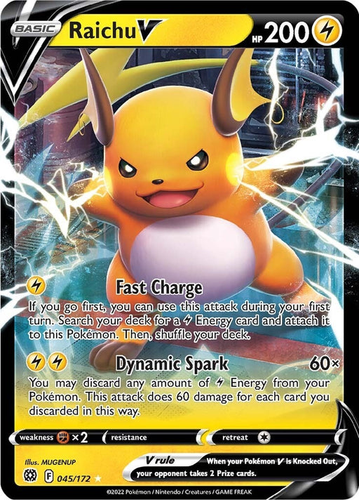 Image for Raichu V (045/172) (Holofoil) [SWSH09: Brilliant Stars] - Pokemon