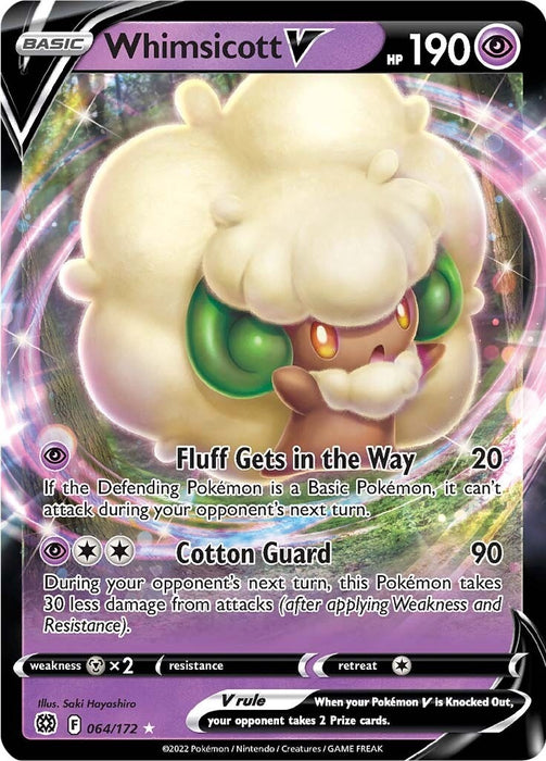 Image for Whimsicott V (064/172) (Holofoil) [SWSH09: Brilliant Stars] - Pokemon