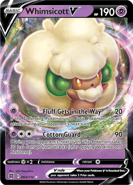 Image for Whimsicott V (064/172) (Holofoil) [SWSH09: Brilliant Stars] - Pokemon