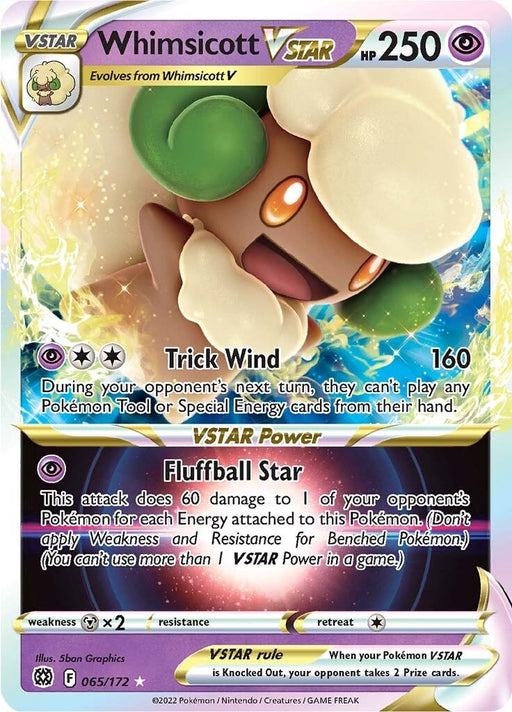 Image for Whimsicott VSTAR (065/172) (Holofoil) [SWSH09: Brilliant Stars] - Pokemon