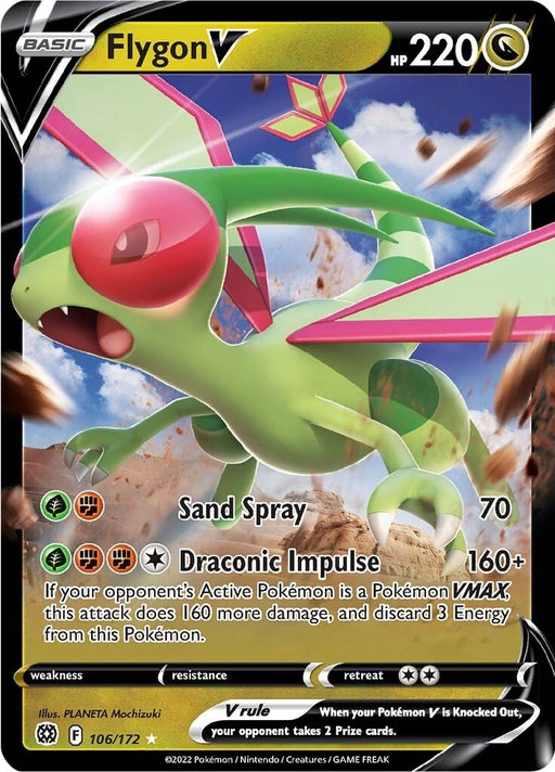 Image for Flygon V (106/172) (Holofoil) [SWSH09: Brilliant Stars] - Pokemon