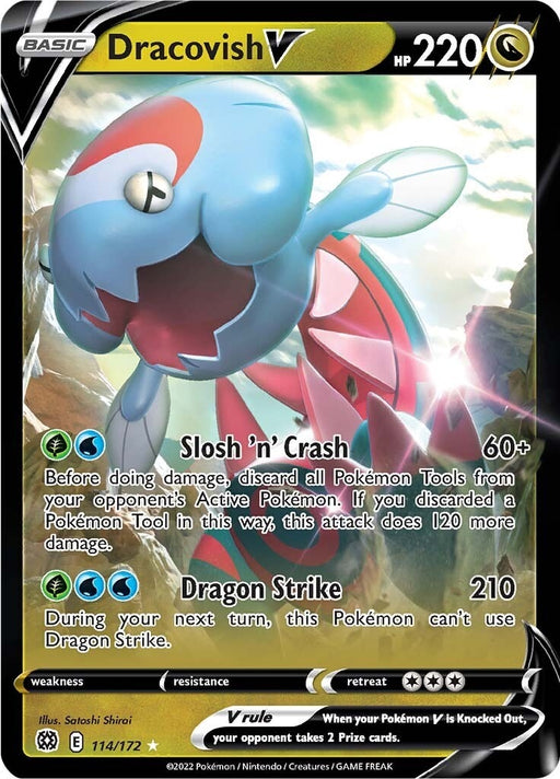 Image for Dracovish V (114/172) (Holofoil) [SWSH09: Brilliant Stars] - Pokemon