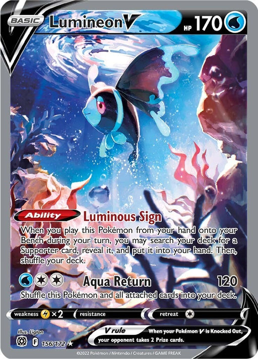 Image for Lumineon V (Alternate Full Art) (156/172) (Holofoil) [SWSH09: Brilliant Stars] - Pokemon