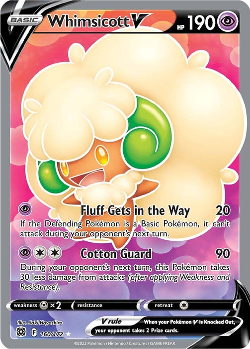Image for Whimsicott V (Full Art) (160/172) (Holofoil) [SWSH09: Brilliant Stars] - Pokemon