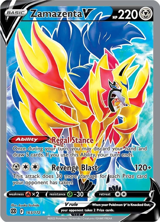 Image for Zamazenta V (Full Art) (163/172) (Holofoil) [SWSH09: Brilliant Stars] - Pokemon