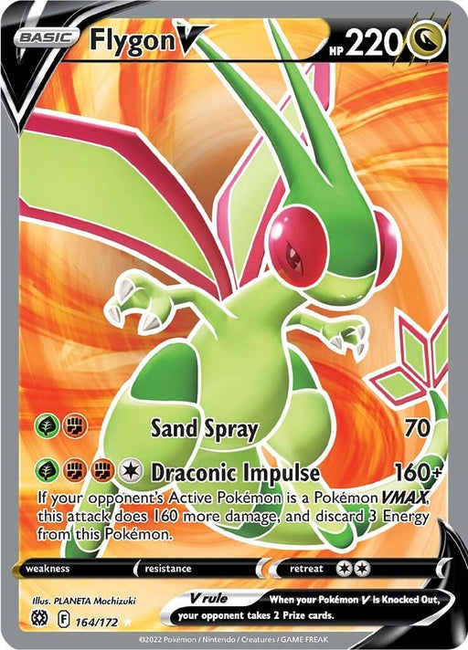 Image for Flygon V (Full Art) (164/172) (Holofoil) [SWSH09: Brilliant Stars] - Pokemon
