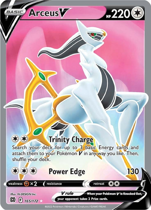 Image for Arceus V (Full Art) (165/172) (Holofoil) [SWSH09: Brilliant Stars] - Pokemon