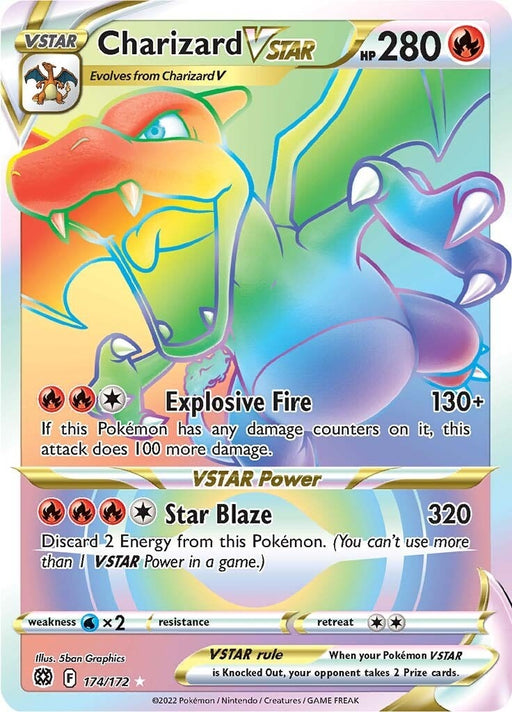 Image for Charizard VSTAR (Secret) (174/172) (Holofoil) [SWSH09: Brilliant Stars] - Pokemon