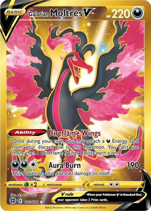 Image for Galarian Moltres V (Secret) (183/172) (Holofoil) [SWSH09: Brilliant Stars] - Pokemon