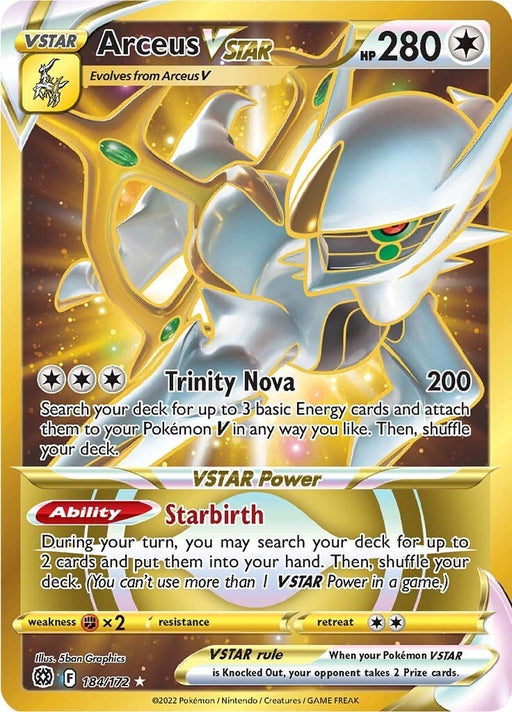 Image for Arceus VSTAR (Secret) (184) (184/172) (Holofoil) [SWSH09: Brilliant Stars] - Pokemon