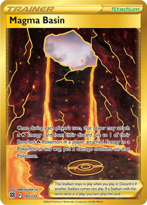 Image for Magma Basin (Secret) (185/172) (Holofoil) [SWSH09: Brilliant Stars] - Pokemon