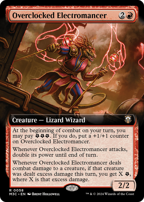 Overclocked Electromancer (Extended Art) [M3C-058] Foil - Modern Horizons 3 Commander