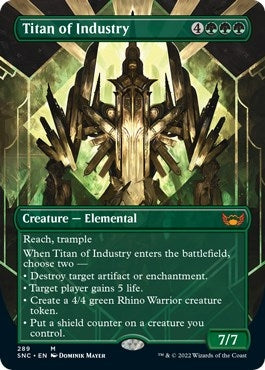 Image for Titan of Industry (Borderless) (289) [Streets of New Capenna] - Magic: The Gathering