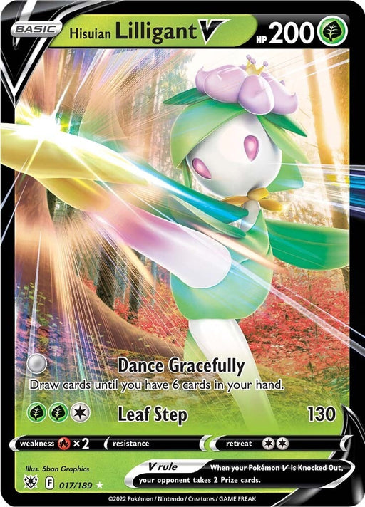 Image for Hisuian Lilligant V (017/189) (Holofoil) [SWSH10: Astral Radiance] - Pokemon