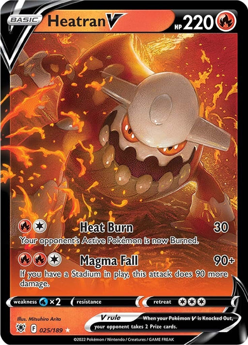 Image for Heatran V (025/189) (Holofoil) [SWSH10: Astral Radiance] - Pokemon