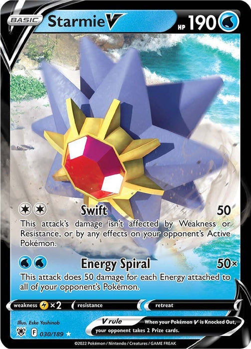 Image for Starmie V (030/189) (Holofoil) [SWSH10: Astral Radiance] - Pokemon