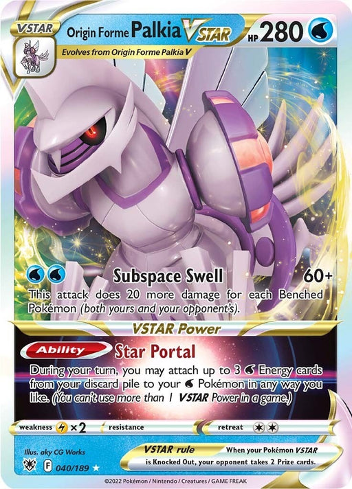 Image for Origin Forme Palkia VSTAR (040/189) (Holofoil) [SWSH10: Astral Radiance] - Pokemon