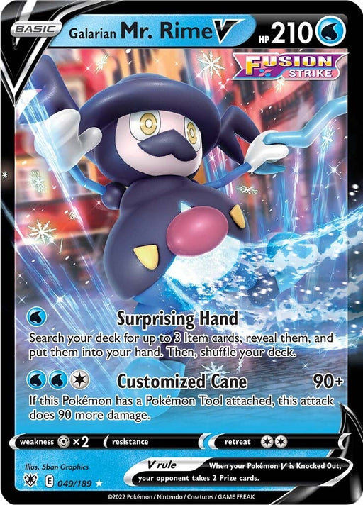 Image for Galarian Mr. Rime V (049/189) (Holofoil) [SWSH10: Astral Radiance] - Pokemon