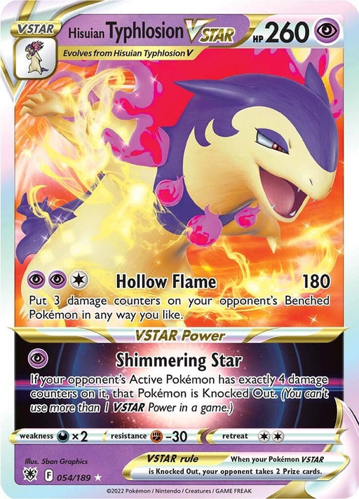 Image for Hisuian Typhlosion VSTAR (054/189) (Holofoil) [SWSH10: Astral Radiance] - Pokemon