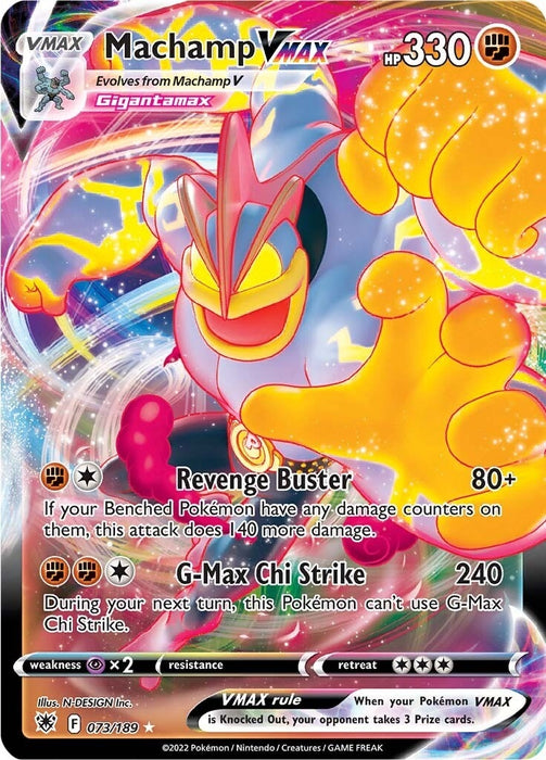 Image for Machamp VMAX (073/189) (Holofoil) [SWSH10: Astral Radiance] - Pokemon