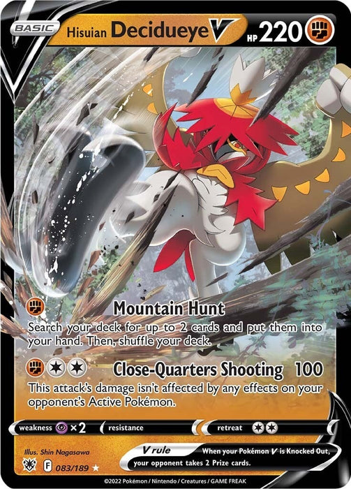 Image for Hisuian Decidueye V (083/189) (Holofoil) [SWSH10: Astral Radiance] - Pokemon