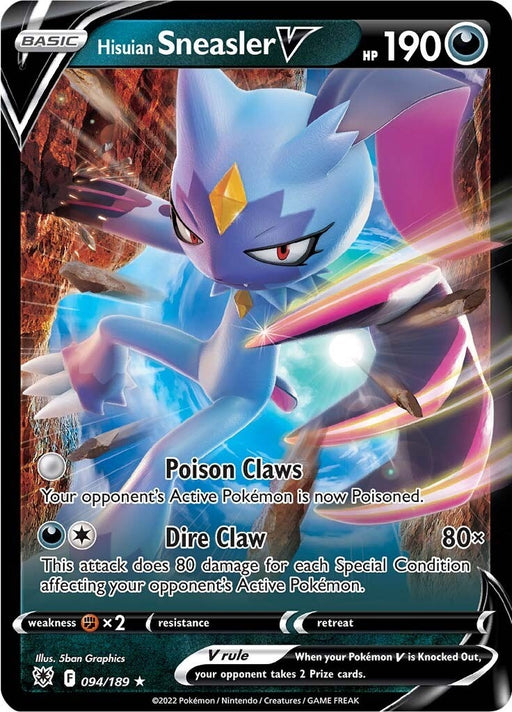 Image for Hisuian Sneasler V (094/189) (Holofoil) [SWSH10: Astral Radiance] - Pokemon
