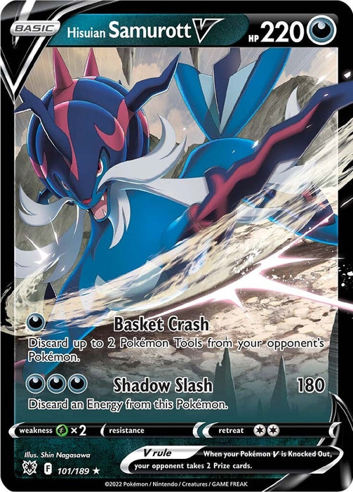 Image for Hisuian Samurott V (101/189) (Holofoil) [SWSH10: Astral Radiance] - Pokemon