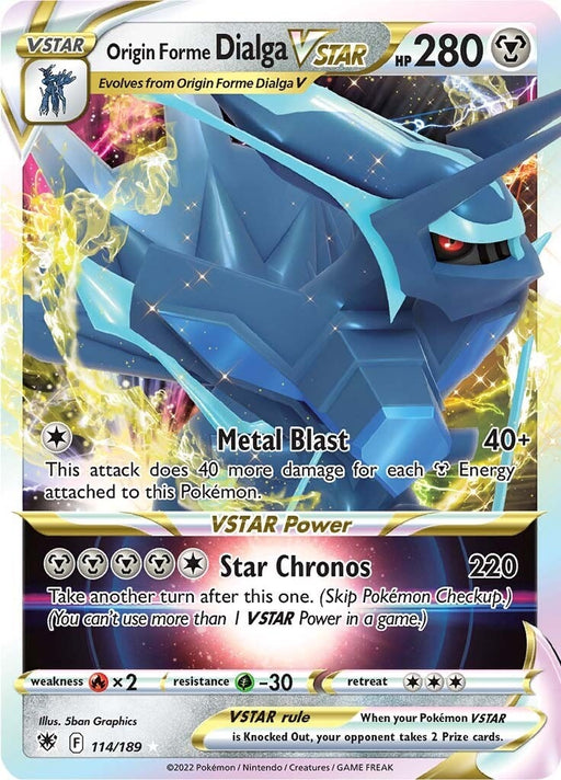 Image for Origin Forme Dialga VSTAR (114/189) (Holofoil) [SWSH10: Astral Radiance] - Pokemon