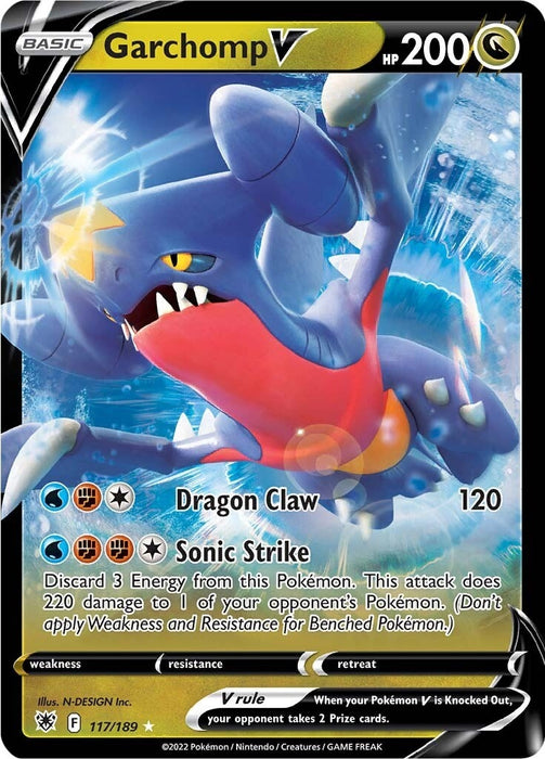 Image for Garchomp V (117/189) (Holofoil) [SWSH10: Astral Radiance] - Pokemon