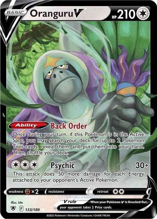 Image for Oranguru V (133/189) (Holofoil) [SWSH10: Astral Radiance] - Pokemon