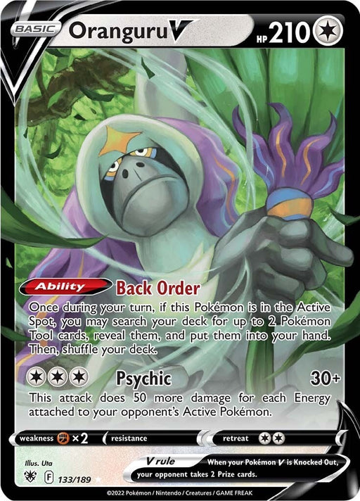 Image for Oranguru V (133/189) (Holofoil) [SWSH10: Astral Radiance] - Pokemon