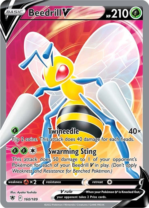 Image for Beedrill V (Full Art) (160/189) (Holofoil) [SWSH10: Astral Radiance] - Pokemon