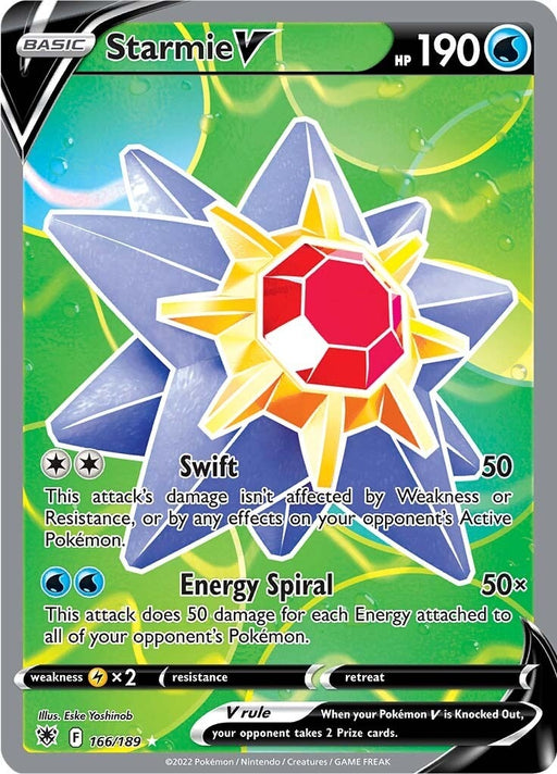 Image for Starmie V (Full Art) (166/189) (Holofoil) [SWSH10: Astral Radiance] - Pokemon