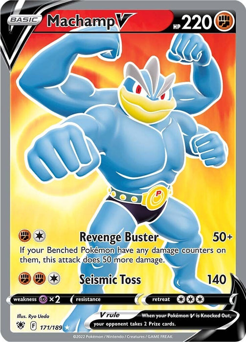 Image for Machamp V (Full Art) (171/189) (Holofoil) [SWSH10: Astral Radiance] - Pokemon