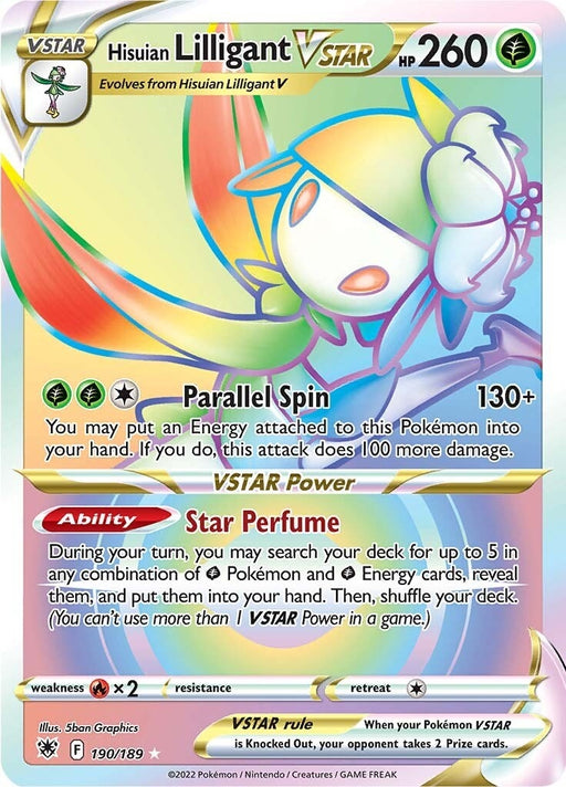 Image for Hisuian Lilligant VSTAR (Secret) (190/189) (Holofoil) [SWSH10: Astral Radiance] - Pokemon