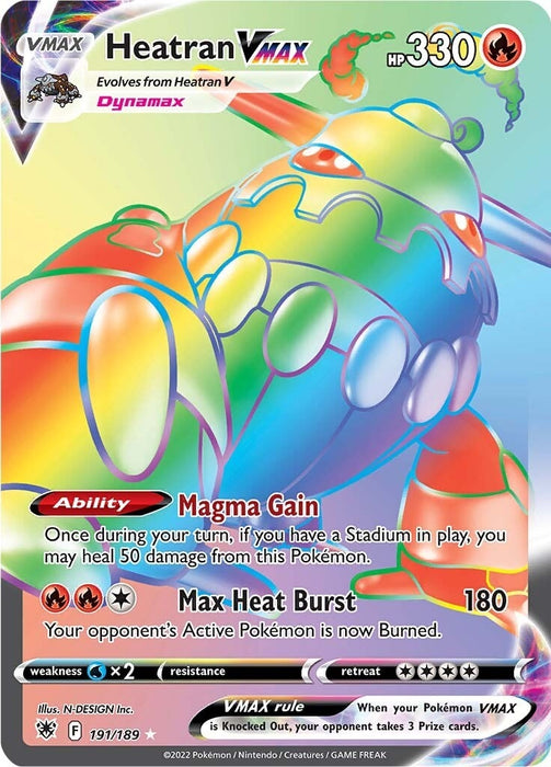 Image for Heatran VMAX (Secret) (191/189) (Holofoil) [SWSH10: Astral Radiance] - Pokemon