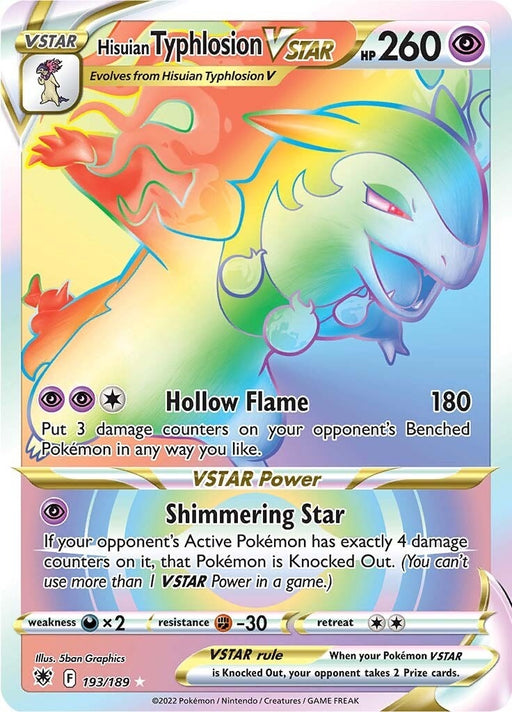 Image for Hisuian Typhlosion VSTAR (Secret) (193/189) (Holofoil) [SWSH10: Astral Radiance] - Pokemon