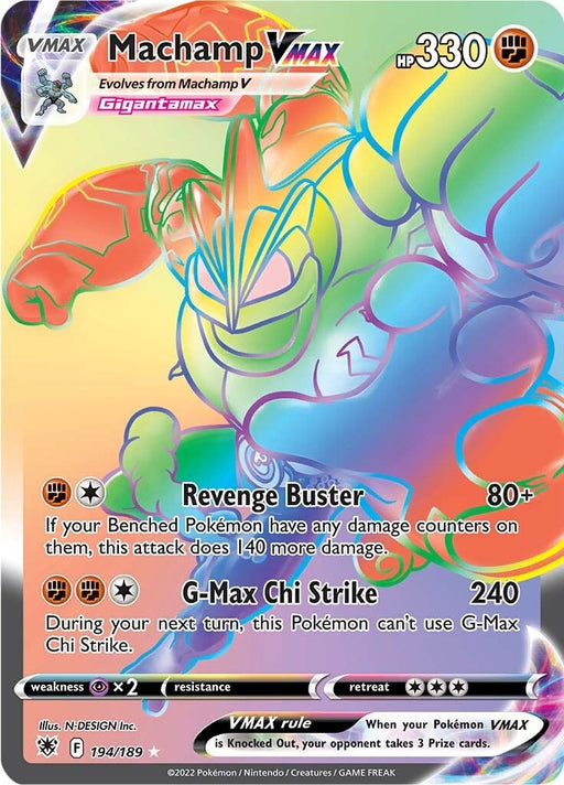 Image for Machamp VMAX (Secret) (194/189) (Holofoil) [SWSH10: Astral Radiance] - Pokemon